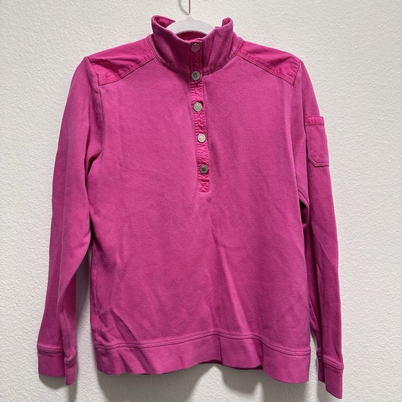 Y2K Lauren Ralph Lauren Womens Pullover Pink Long Sleeve Mock Neck Preppy Sz M - Picture 6 of 6